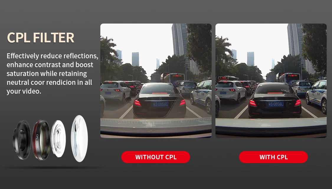 Reduces reflections, enhances contrast, and boosts saturation in videos while maintaining neutral color rendition.