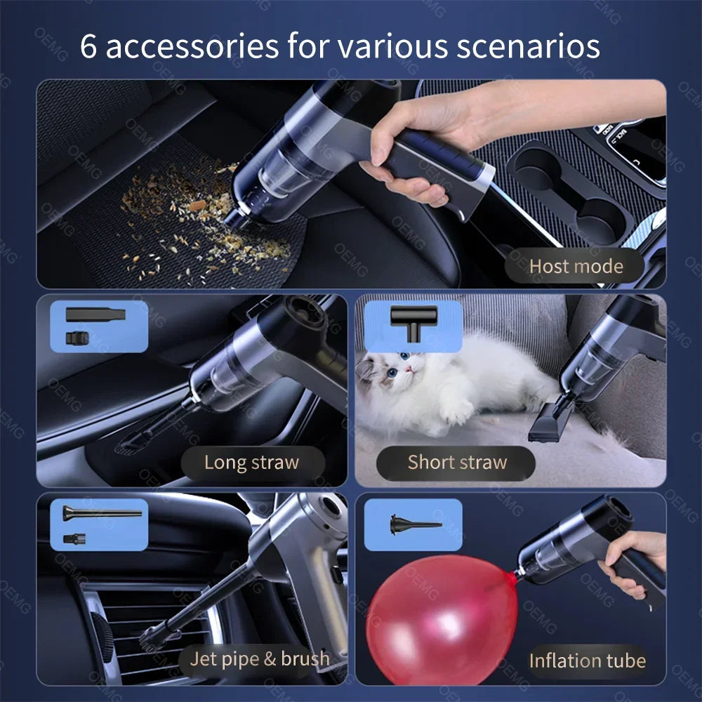 Car Vacuum Cleaner 150000PA Portable Handheld Cleaner for Home Appliance Powerful Cleaning Machine Car Cleaner for Keyboard