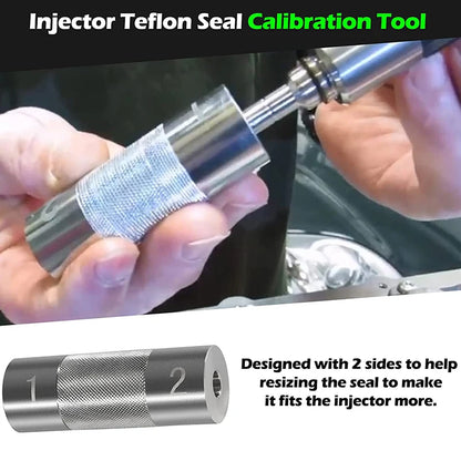 Fuel Injector Seal Install Tools for Jaguar/Land Rover engines, designed to resize seals for proper fit.