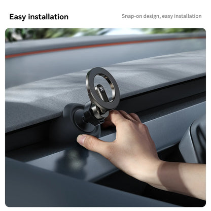Adjustable Magnetic Phone Mount for Tesla Model 3 & Model Y (Highland 2024+ / Juniper 2025+) – Strong Magnet Metal Car Phone Holder with Anti-Slip Silicone Base, No Charging