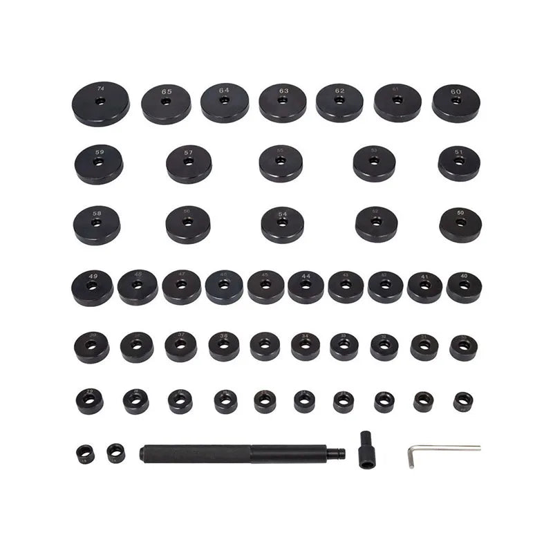 8milelake 52-Piece Bearing & Bushing Driver Installer Tool Set (18-65mm) - Hydraulic Press Compatible