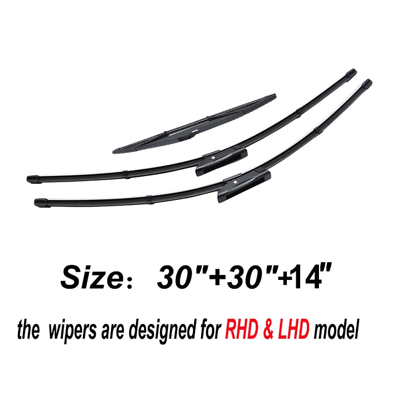 Erick's Front & Rear Wiper, Erick Front & Rear Wiper Blades Set for Citroen C4 Grand Picasso/RHD and LHD models, suitable for 2008-2013 vehicles.