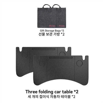 Steering Wheel Laptop Tray for Tesla Model 3 Highland (2024–2026), Model Y (2020–2026), Model S & Model X (2018–2026) – Portable Car Desk, Travel Food Tray & Mobile Office Table