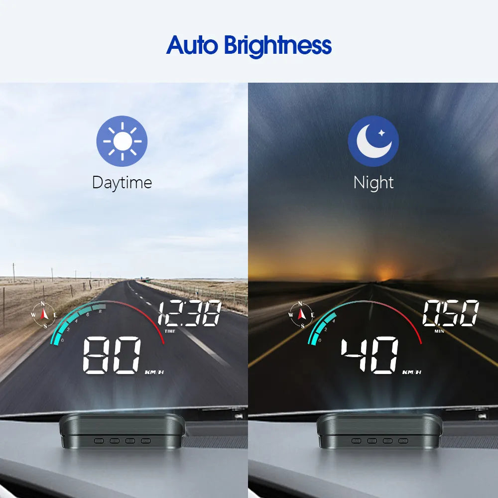 Hud Head Up Display Gps Speedometer Car Gadgets On The Windshield Projection Digital Speed Meter for Car Reflective Universal