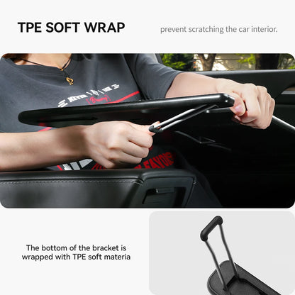Steering Wheel Laptop Tray for Tesla Model 3 Highland (2024–2026), Model Y (2020–2026), Model S & Model X (2018–2026) – Portable Car Desk, Travel Food Tray & Mobile Office Table