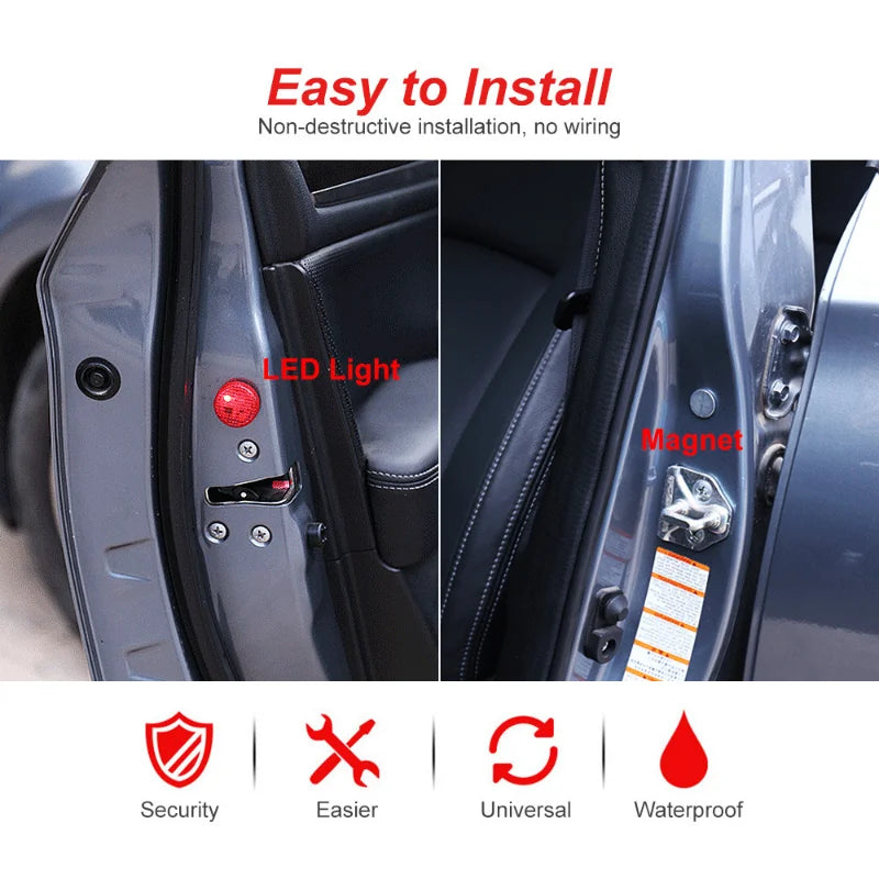 Car Opening Door Safety Warning Anti-collision Lights Anti Rear-end Collinsion Indicator Lights Signal Collision Safety Lamps