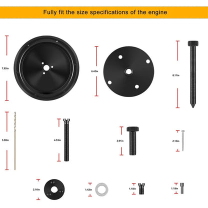 Cummins tool kit for removing and installing oil seals on engines.