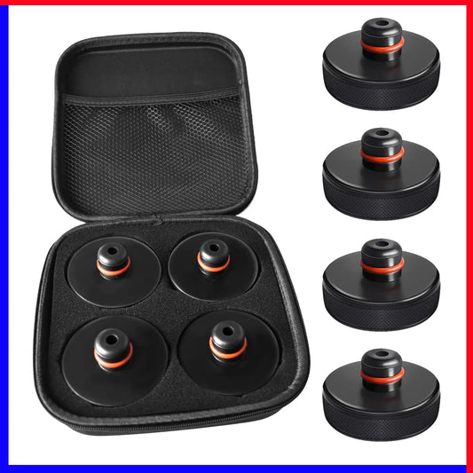 Upgraded Tesla Jack Lift Pads for Tesla Model S / Model 3 / Model X / Model Y (Including 2025+ Model Y Juniper & Model 3 Highland) – Rubber Lifting Jack Adapter Pucks for Battery & Chassis Protection Tool Kit