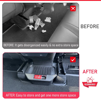Custom-Fit Rear Center Console Storage Box for Tesla Model Y Juniper 2025–2026+ – TPE Backseat Organizer Bin, Hidden Storage Tray, Trash Holder & Interior Organization Accessory
