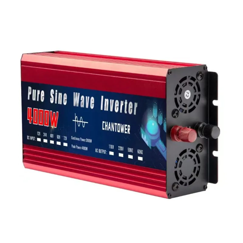 Pure Sine Wave Inverter 12V 220V 24V 110V 2000W 3000W 4000W 5000W DC To AC Portable Power Voltage Converter Car Solar Inverter