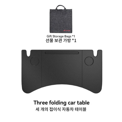 Steering Wheel Laptop Tray for Tesla Model 3 Highland (2024–2026), Model Y (2020–2026), Model S & Model X (2018–2026) – Portable Car Desk, Travel Food Tray & Mobile Office Table