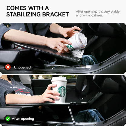 Steering Wheel Laptop Tray for Tesla Model 3 Highland (2024–2026), Model Y (2020–2026), Model S & Model X (2018–2026) – Portable Car Desk, Travel Food Tray & Mobile Office Table