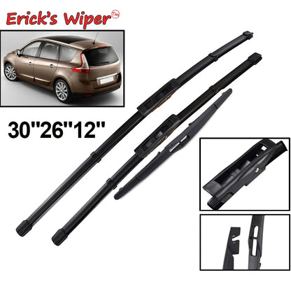 Erick's Front & Rear Wiper Blades for Renault Scenic 3 / Grand Scenic 3 2009-2016 - 30"26"12"