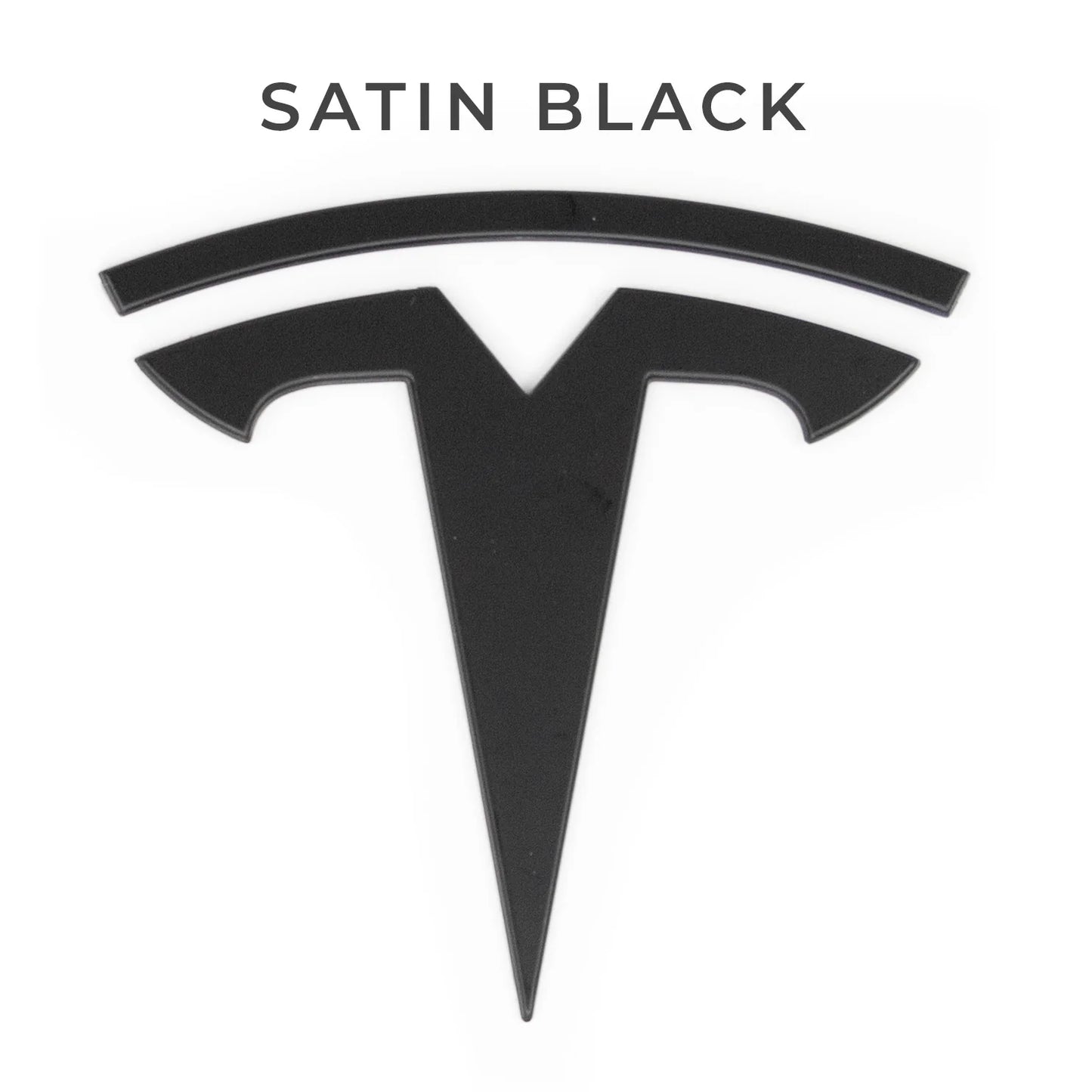 2017–Present Tesla Model 3 & Model Y Replacement Hood “T” Emblem & Rear “TESLA” Trunk Letter Set – Glossy Black or Satin Black | Chrome Delete Badge Upgrade