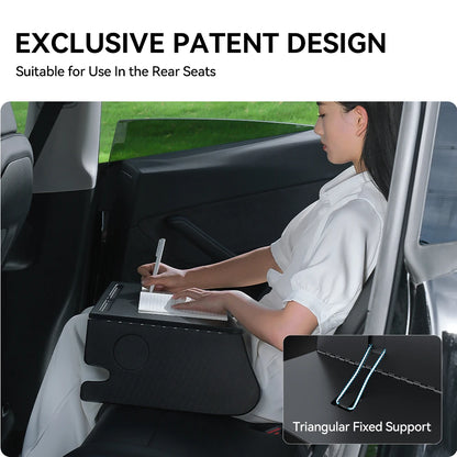 Steering Wheel Laptop Tray for Tesla Model 3 Highland (2024–2026), Model Y (2020–2026), Model S & Model X (2018–2026) – Portable Car Desk, Travel Food Tray & Mobile Office Table