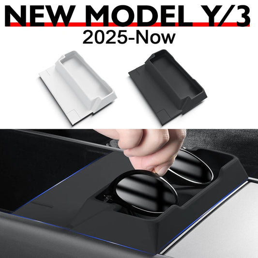 Custom-Fit Center Console Armrest Glasses Holder Tray for Tesla Model 3 Highland (2024–2026) & Tesla Model Y Juniper (2025–2026) – Sunglasses Storage Organizer Insert Interior Accessory