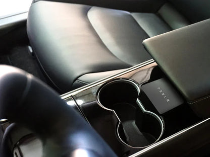 Tesla Key Card Holder for Model 3 & Model Y – Center Console CardRails™ Anti-Slip Key Card Organizer