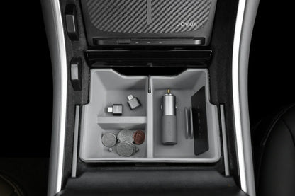 Pre-Refresh Center Console Tray Organizer for Tesla Model 3 & Model Y (Custom Fit, Non-Slip, Easy to Clean)