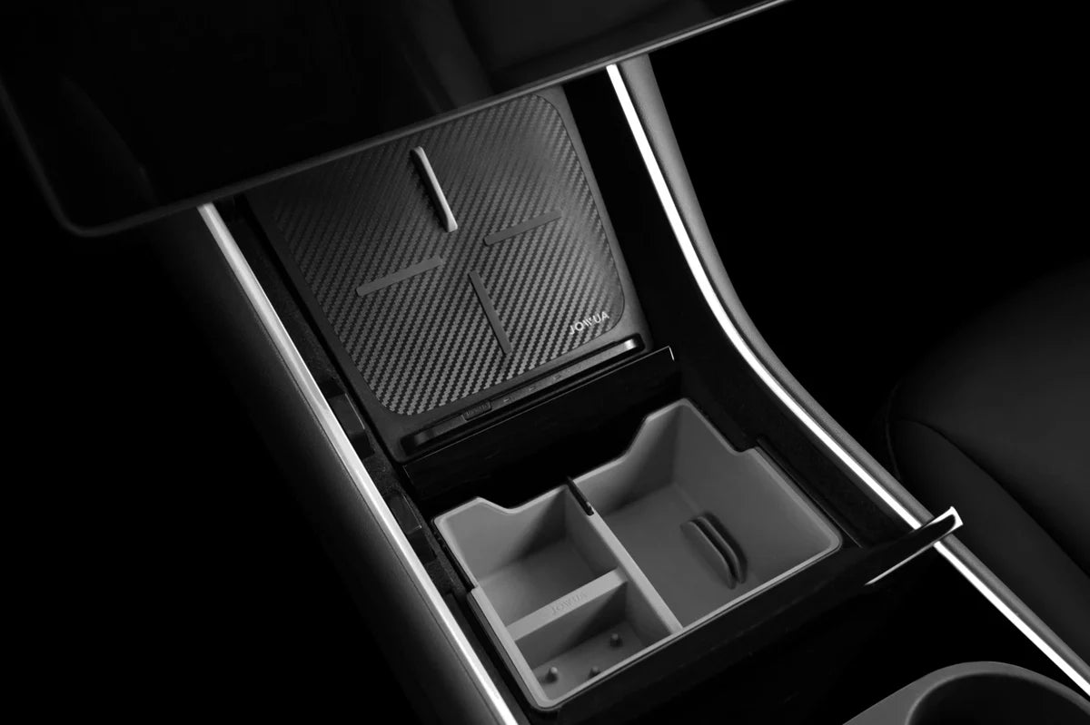 Pre-Refresh Center Console Tray Organizer for Tesla Model 3 & Model Y (Custom Fit, Non-Slip, Easy to Clean)