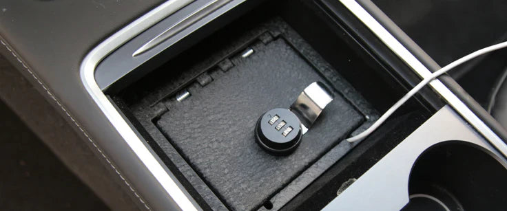 Tesla Model 3 & Model Y Center Console Combination Lock Safe (Gen 2) – Anti-Theft Lockbox for Sliding Drawer Center Console (2020–2024)