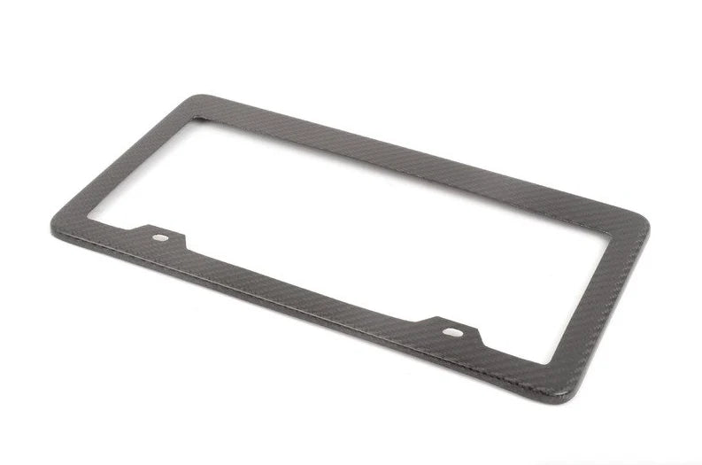Real Carbon Fiber License Plate Frame for Tesla & EVs – Fits North American Plates