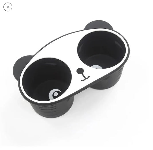 Tesla Model 3 & Model Y Dual Cup Holder Insert – Panda Style TPE Anti-Slip Liner (Gen 2) | 2017–2023 Model 3 / 2020–2024 Model Y