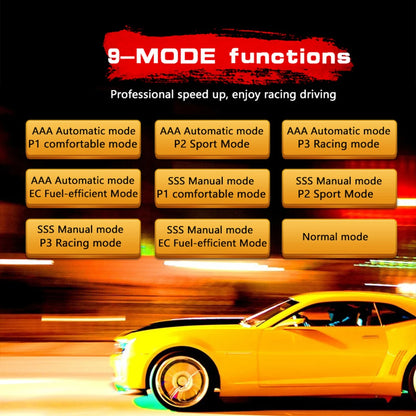 Racing driving modes: professional speed up, auto and manual options for different levels of comfort and performance.