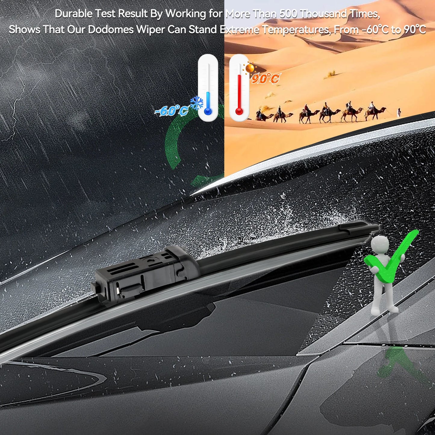 Erick's Front & Rear Wiper, Erick Front & Rear Wiper Blades Set for MG ZS EV ZX ZST VS, durable and temperature-resistant.