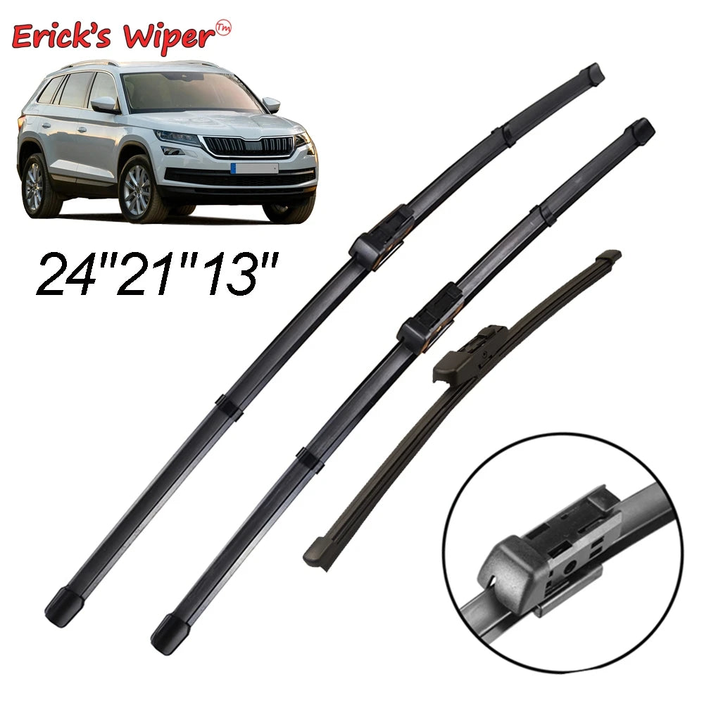 Erick's Wiper LHD Front & Rear Wiper Blades Set for Skoda Kodiaq 2016-2023 - 24"+21"+13"