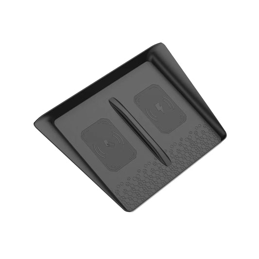 Anti-Slip Silicone Wireless Charging Pad Liner for Tesla Model Y Juniper Standard 2025 2026 2027 Center Console Phone Dock Protector Mat