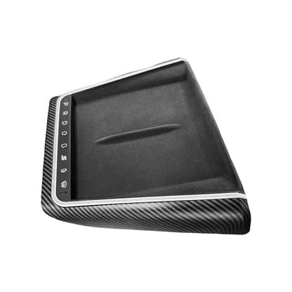 Smart Center Console Button Panel for 2025.03+ Tesla Model Y Juniper – Model X-Inspired Gear Selector Upgrade with LED Ambient Lighting, Physical Shortcut Controls for Drive/Reverse/Park, Door Access, Climate & Performance Functions