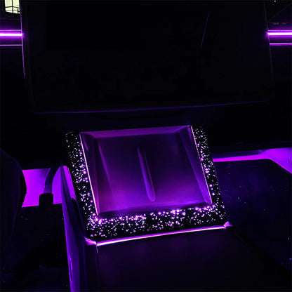 Starlight Ambient LED Lighting Kit for Tesla Model 3 Highland (2023.10+) & Tesla Model Y Juniper (2025+) Wireless Charging Frame – App Control, Motion Sensor, Plug-and-Play Interior Light Upgrade (Premium & Performance Only)