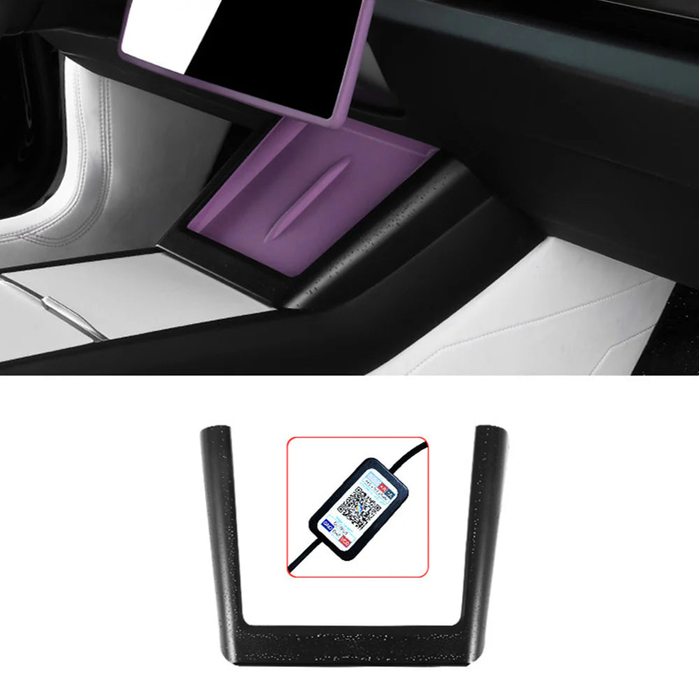 Starlight Ambient LED Lighting Kit for Tesla Model 3 Highland (2023.10+) & Tesla Model Y Juniper (2025+) Wireless Charging Frame – App Control, Motion Sensor, Plug-and-Play Interior Light Upgrade (Premium & Performance Only)