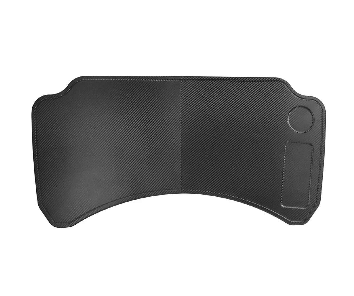 Foldable Table Tray for Tesla Model 3 & Model Y | Portable Car Desk for Lunch & Work | Carbon Fiber Finish | Supports Up to 33 lbs