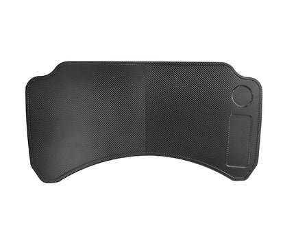Foldable Table Tray for Tesla Model 3 & Model Y | Portable Car Desk for Lunch & Work | Carbon Fiber Finish | Supports Up to 33 lbs