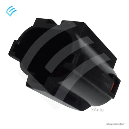 Black Tesla ambient air temperature sensor with connector end and molded housing detail