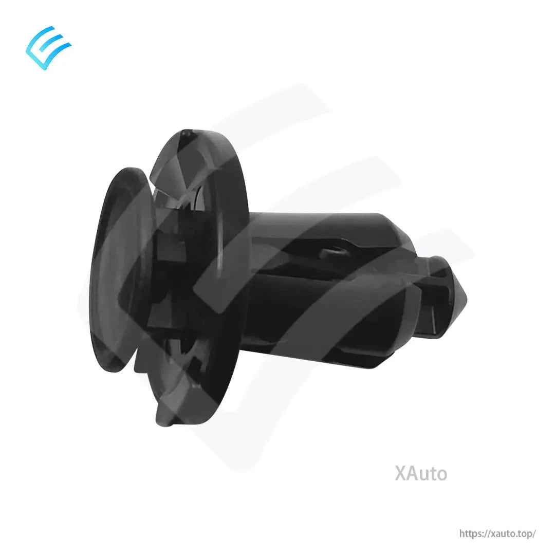 Side profile of Tesla push-pull rivet fastener showing split shank and locking tip