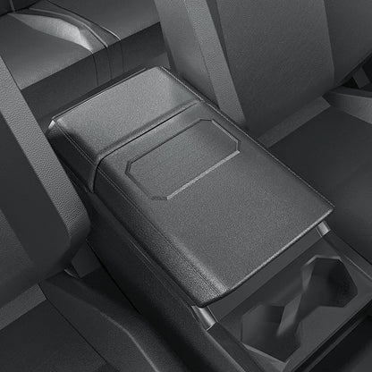 Tesla Cybertruck Armrest Cover & Rear Screen Top Protector Set – Waterproof TPE Center Console Armrest Cushion Cover with Non-Slip Phone Slot & Rear Display Upper Trim Protection for Tesla Cybertruck 2024+