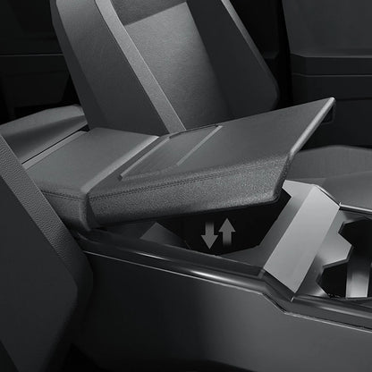 Tesla Cybertruck Armrest Cover & Rear Screen Top Protector Set – Waterproof TPE Center Console Armrest Cushion Cover with Non-Slip Phone Slot & Rear Display Upper Trim Protection for Tesla Cybertruck 2024+