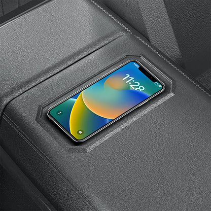 Tesla Cybertruck Armrest Cover & Rear Screen Top Protector Set – Waterproof TPE Center Console Armrest Cushion Cover with Non-Slip Phone Slot & Rear Display Upper Trim Protection for Tesla Cybertruck 2024+