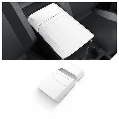 Tesla Cybertruck Armrest Cover & Rear Screen Top Protector Set – Waterproof TPE Center Console Armrest Cushion Cover with Non-Slip Phone Slot & Rear Display Upper Trim Protection for Tesla Cybertruck 2024+