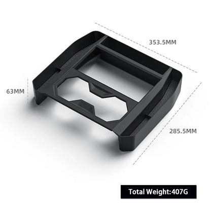 2024+ Tesla Cybertruck Center Console Side Storage Organizer with Upgraded Side Pockets – Custom Interior Console Tray for Phone, Sunglasses, Cards, AirPods & Daily Essentials