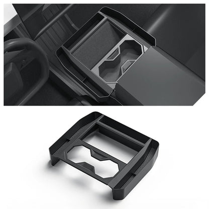 2024+ Tesla Cybertruck Center Console Side Storage Organizer with Upgraded Side Pockets – Custom Interior Console Tray for Phone, Sunglasses, Cards, AirPods & Daily Essentials