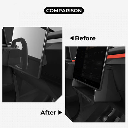 Tesla Cybertruck Under Screen Storage Organizer Tray for 2024+ Cybertruck – ABS Interior Dashboard Compartment with Non-Slip Rubber Mat for Phone, Wallet & Essentials