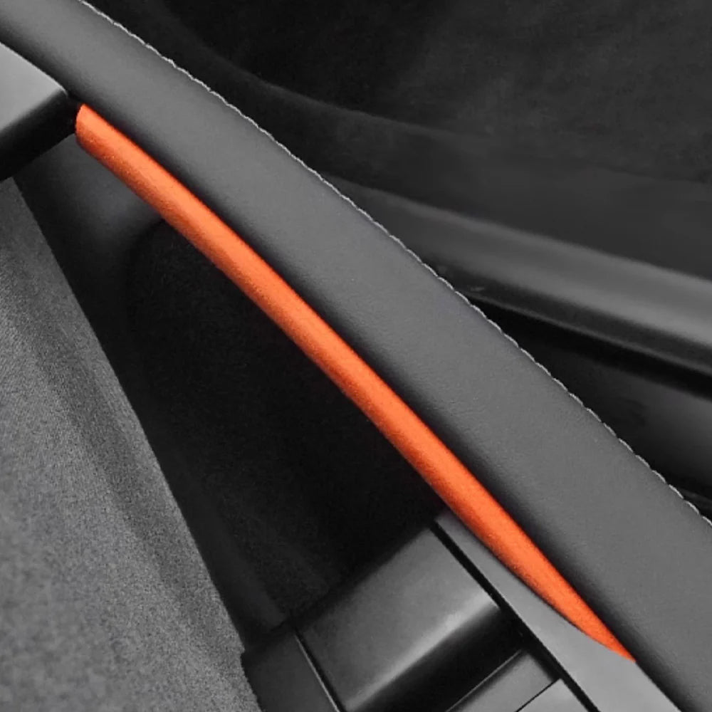 Tesla Model 3 Highland 2024+ & Tesla Model Y Juniper 2025+ Alcantara Door Handle Cover Wrap Kit – Premium Suede Interior Trim Protection Upgrade for Front & Rear Door Handles