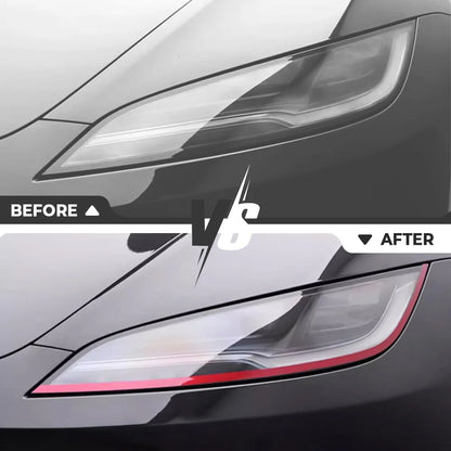 Tesla Model 3 Highland Headlight Trim Film for 2024+ – Premium Color PPF Headlight Overlay Protection & Stylish Exterior Accent Upgrade