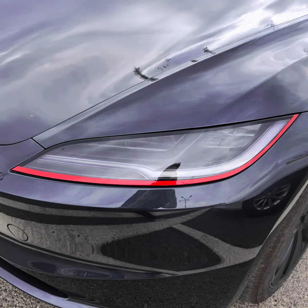 Tesla Model 3 Highland Headlight Trim Film for 2024+ – Premium Color PPF Headlight Overlay Protection & Stylish Exterior Accent Upgrade