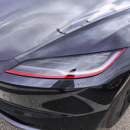 Tesla Model 3 Highland Headlight Trim Film for 2024+ – Premium Color PPF Headlight Overlay Protection & Stylish Exterior Accent Upgrade