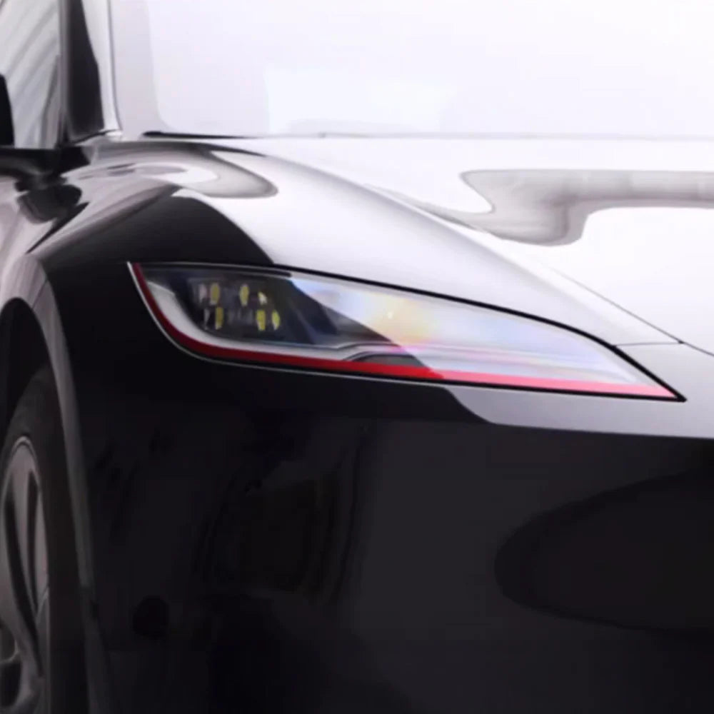 Tesla Model 3 Highland Headlight Trim Film for 2024+ – Premium Color PPF Headlight Overlay Protection & Stylish Exterior Accent Upgrade