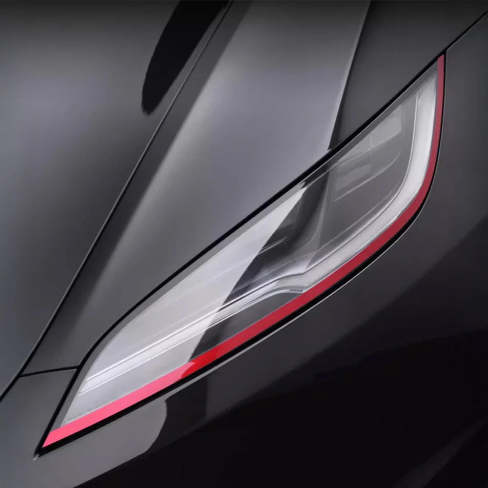 Tesla Model 3 Highland Headlight Trim Film for 2024+ – Premium Color PPF Headlight Overlay Protection & Stylish Exterior Accent Upgrade